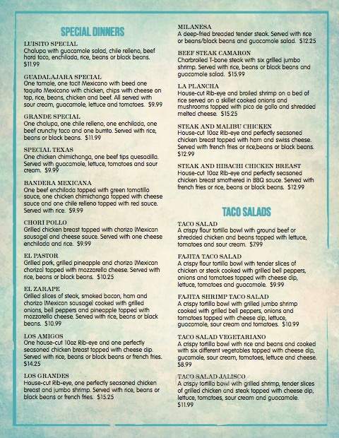 El Ranchito Bar and Grill - Huntington, WV menu_pic