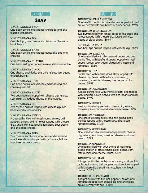 El Ranchito Bar and Grill - Huntington, WV menu_pic