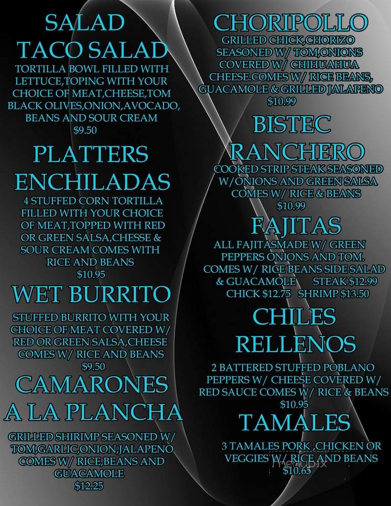 El Sol Azteca - St Joseph, MI menu_pic
