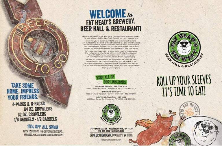 Fat Head's Tap House - Middleburg Heights, OH menu_pic