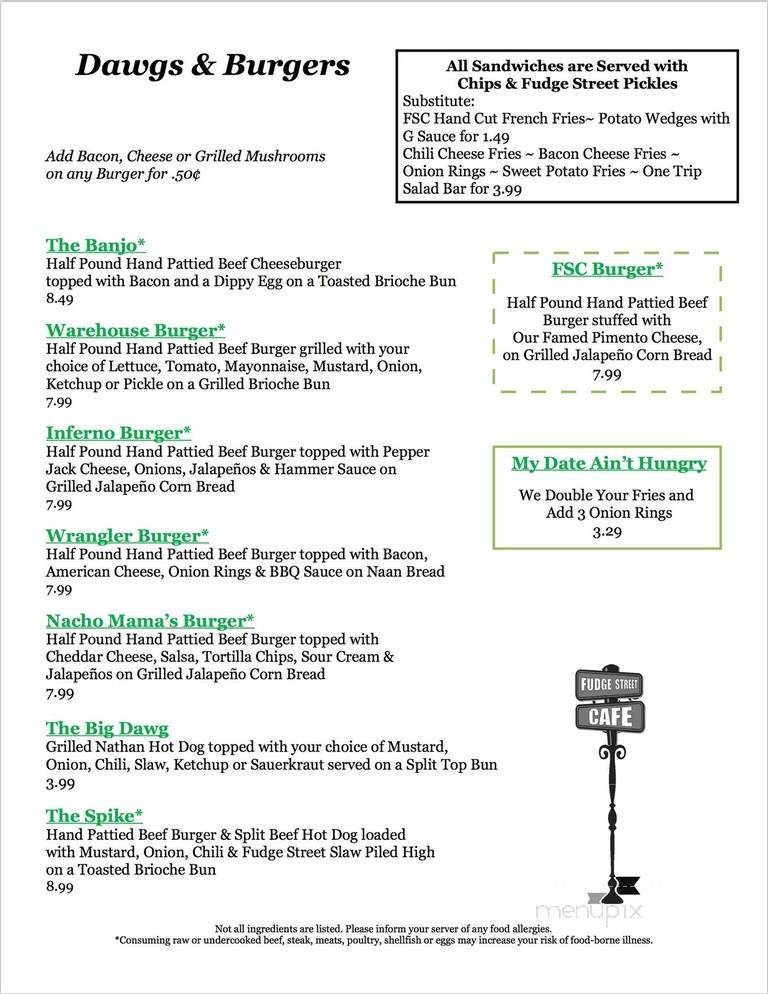 Fudge Street Cafe - Covington, VA menu_pic