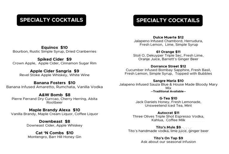 G Pub - Providence, RI menu_pic