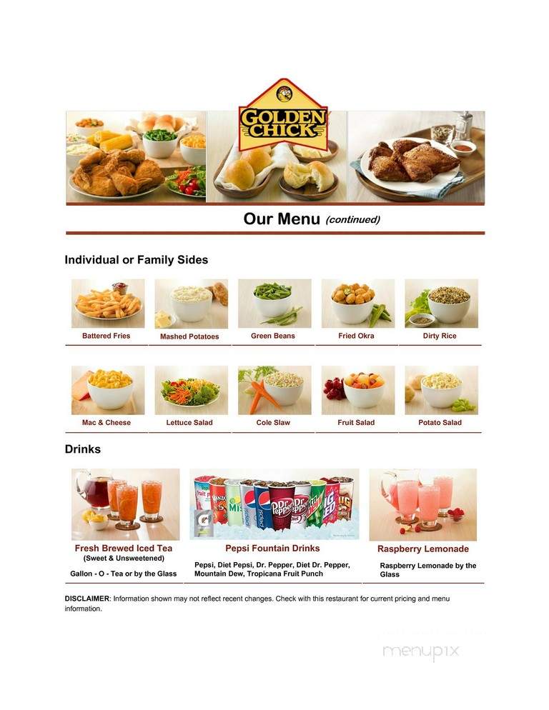 Golden Chick - Sumter, SC menu_pic