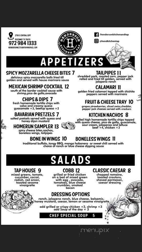 Henderson Pizza - Dallas, TX menu_pic