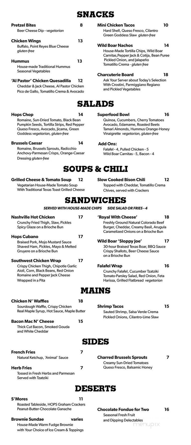 HOPS Culture - Aspen, CO menu_pic