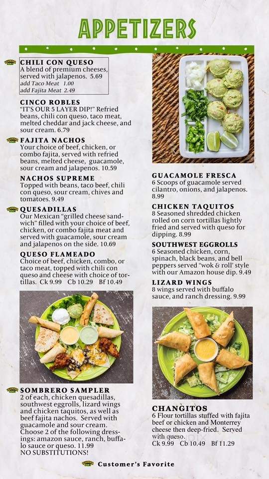 Iguana Joes - Humble, TX menu_pic