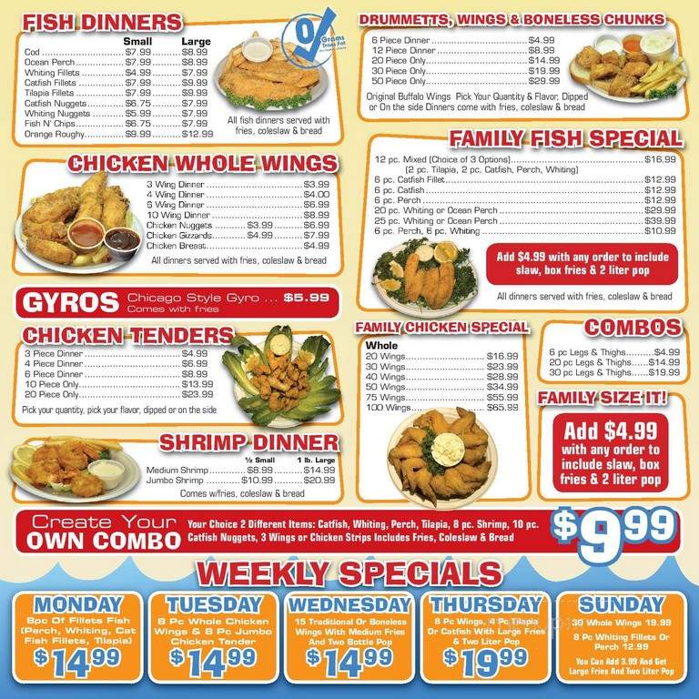J & J Fish & Chicken - Dayton, OH menu_pic