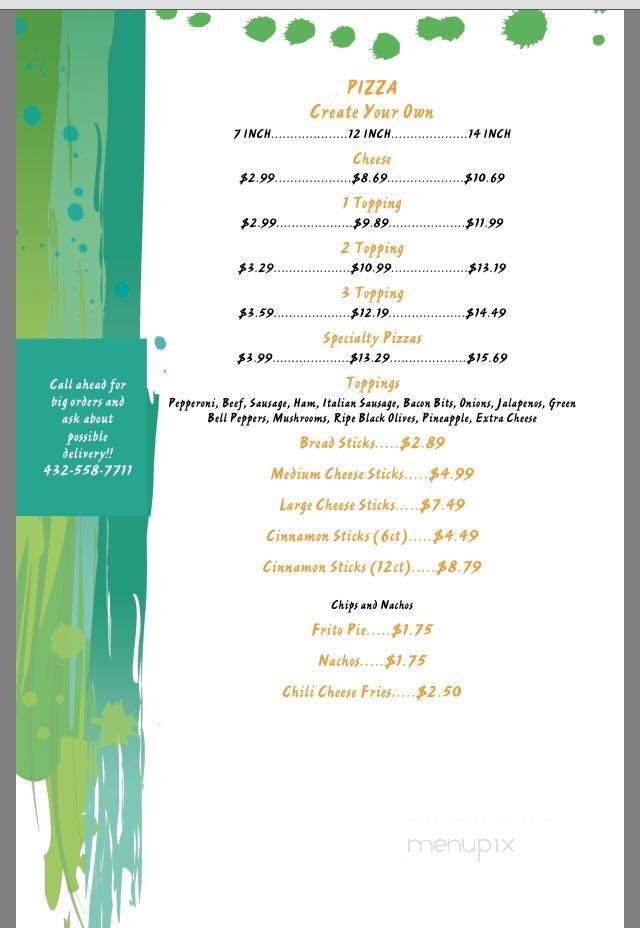 Jazzy's Yogurt - Crane, TX menu_pic