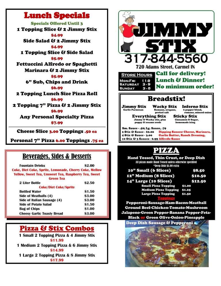 Jimmy Stix - Carmel, IN menu_pic