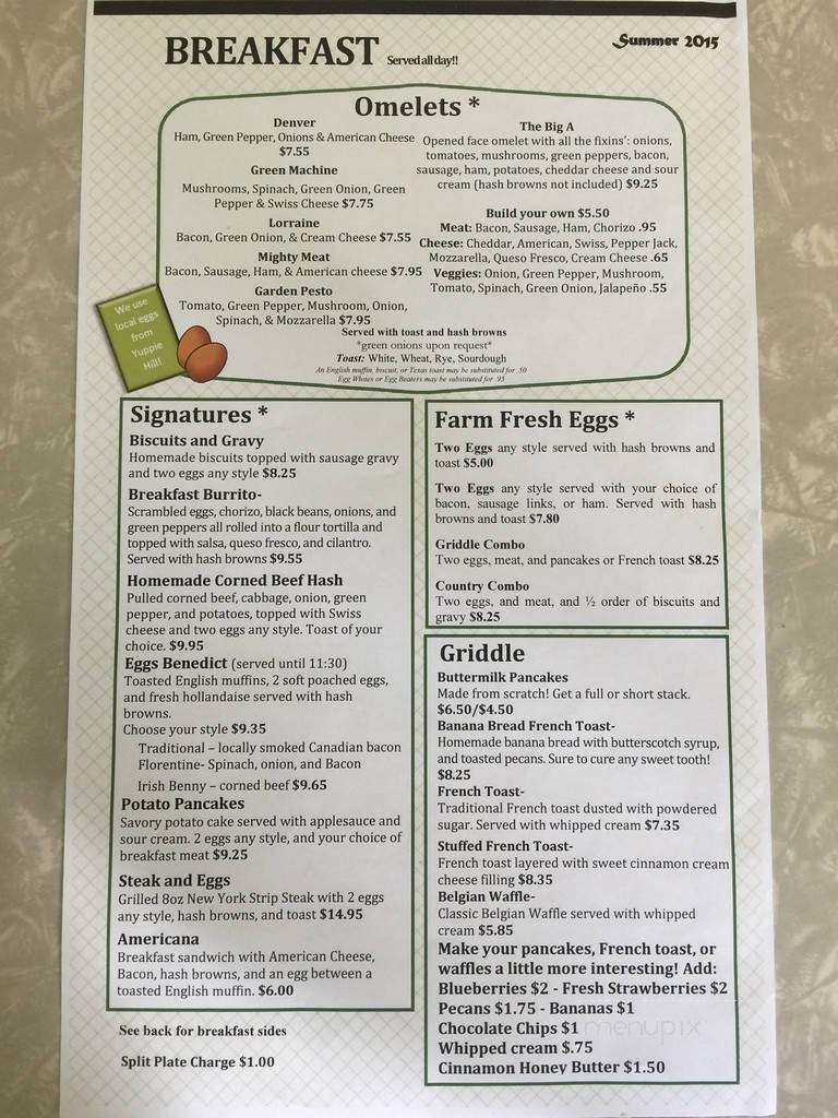 Joni's Diner - Lake Geneva, WI menu_pic