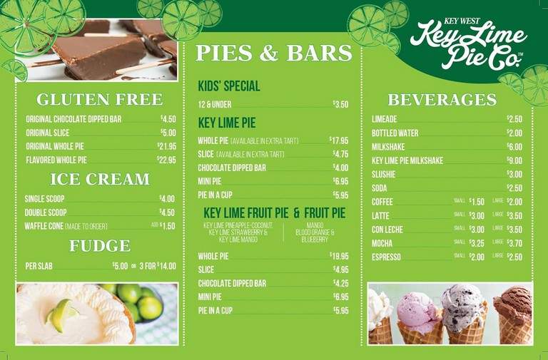 Key West Key Lime Pie Company - Key West, FL menu_pic
