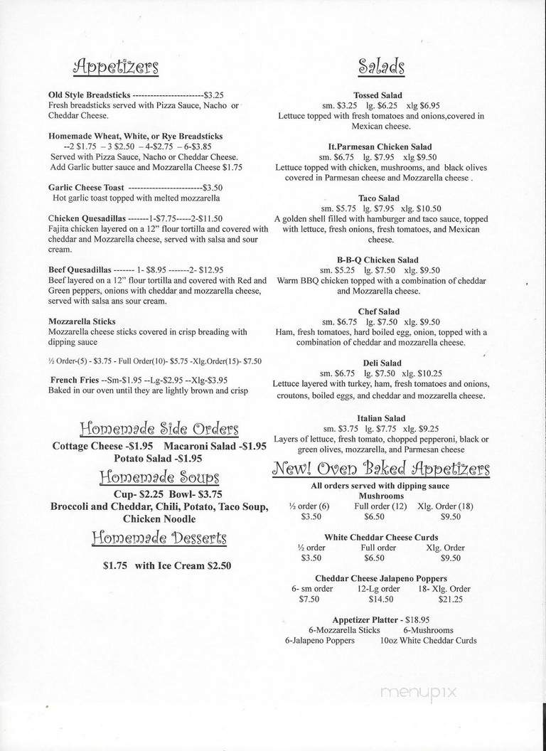 Knight's Pizza - Greenbrier, TN menu_pic