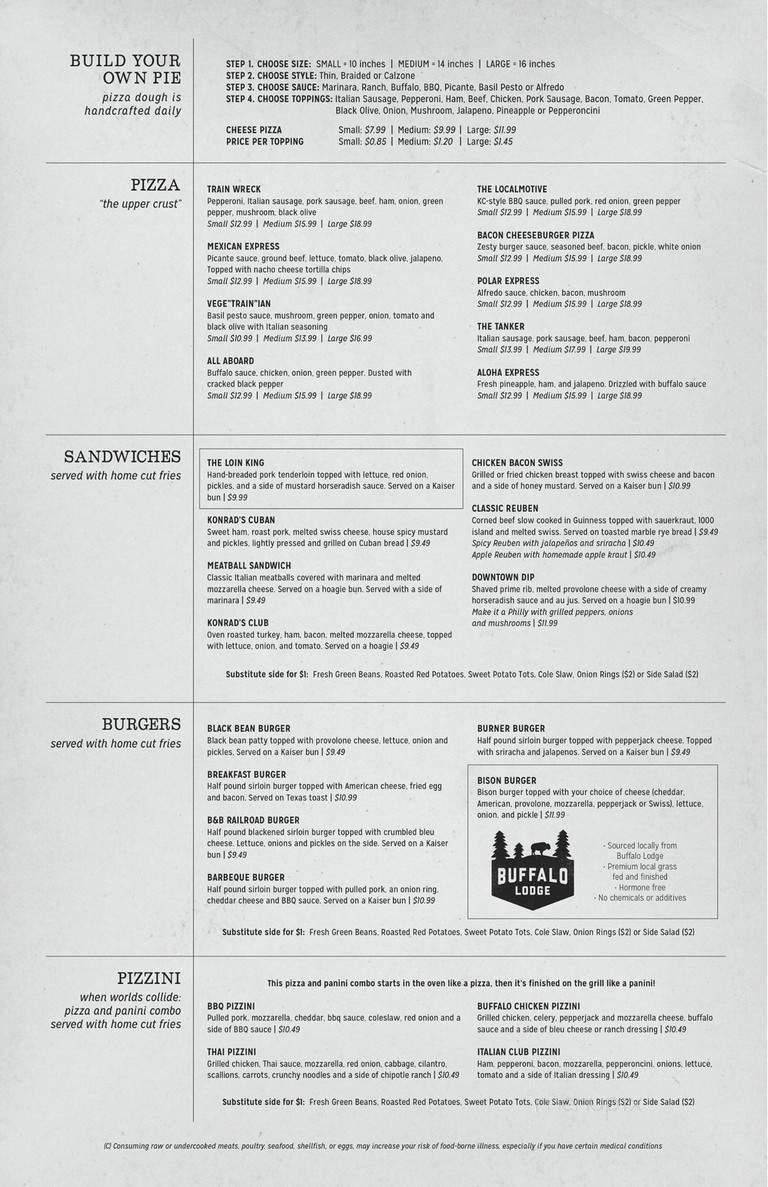 Konrad's Kitchen and Tap House - Lees Summit, MO menu_pic