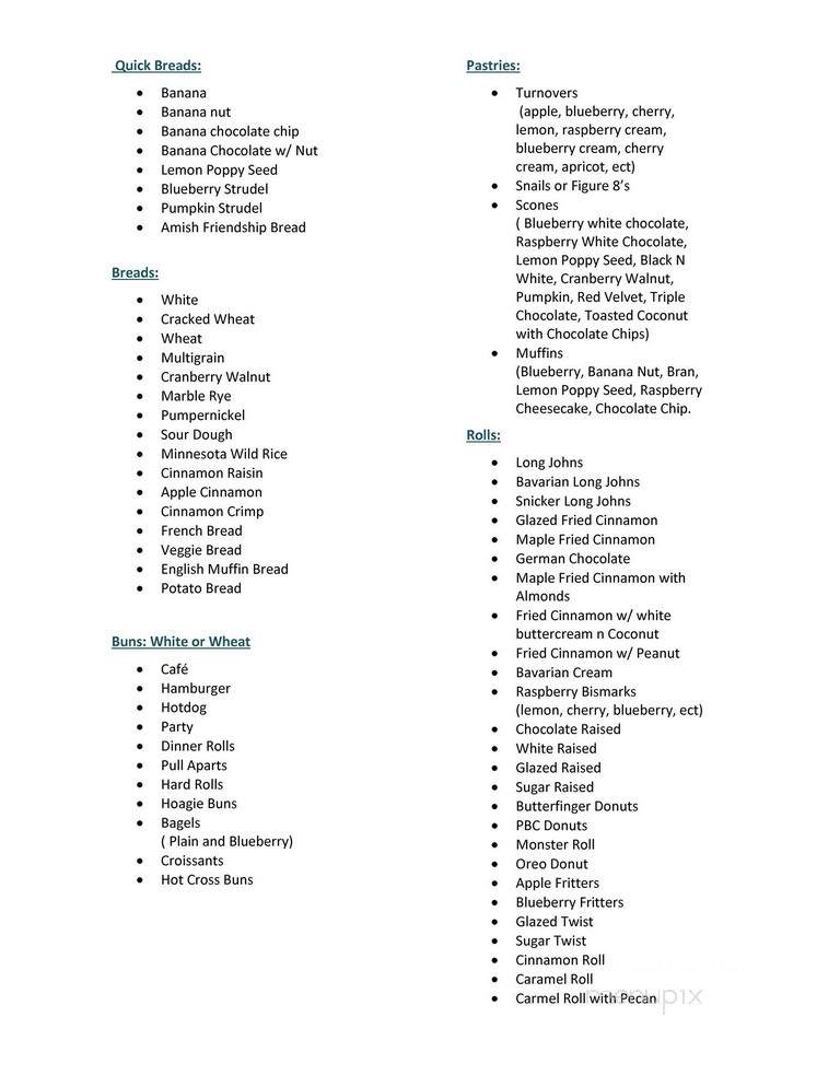 Kornerstone Kravings & Bakery - Canby, MN menu_pic
