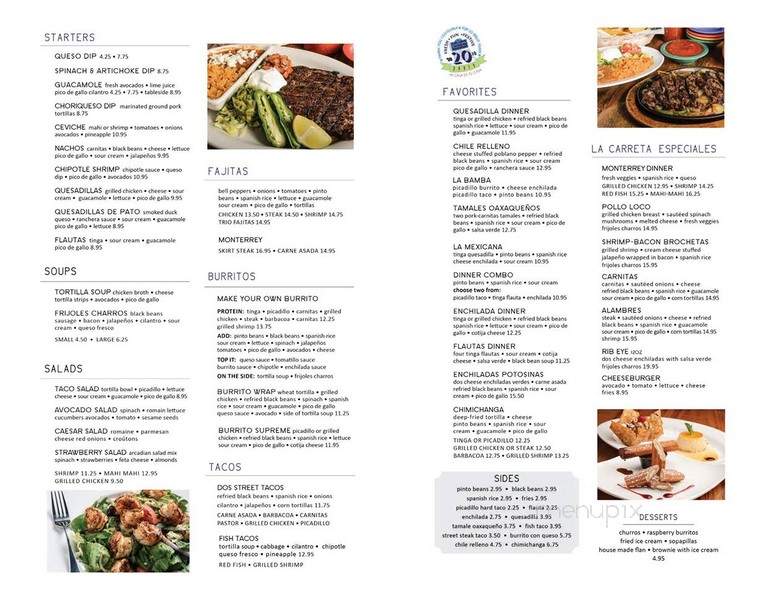 La Carreta of Downtown Ponchatoula - Ponchatoula, LA menu_pic