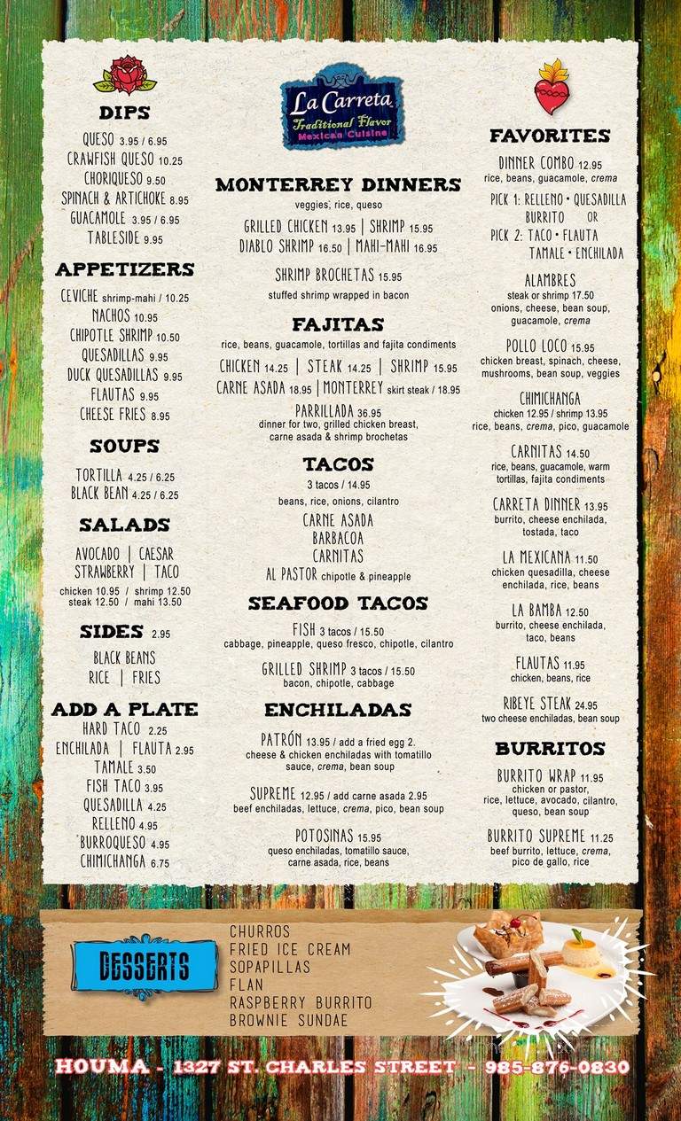 La Carreta of Houma - Houma, LA menu_pic