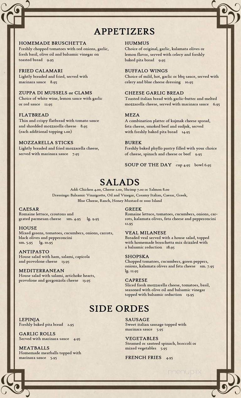 La Fontana Ristorante & Pizzeria - North Palm Beach, FL menu_pic