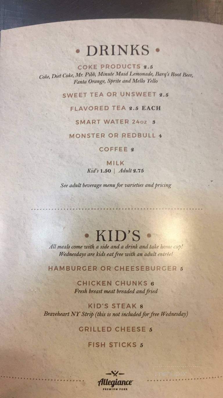 Lakeside Tavern Food & Spirits - Cloverdale, IN menu_pic