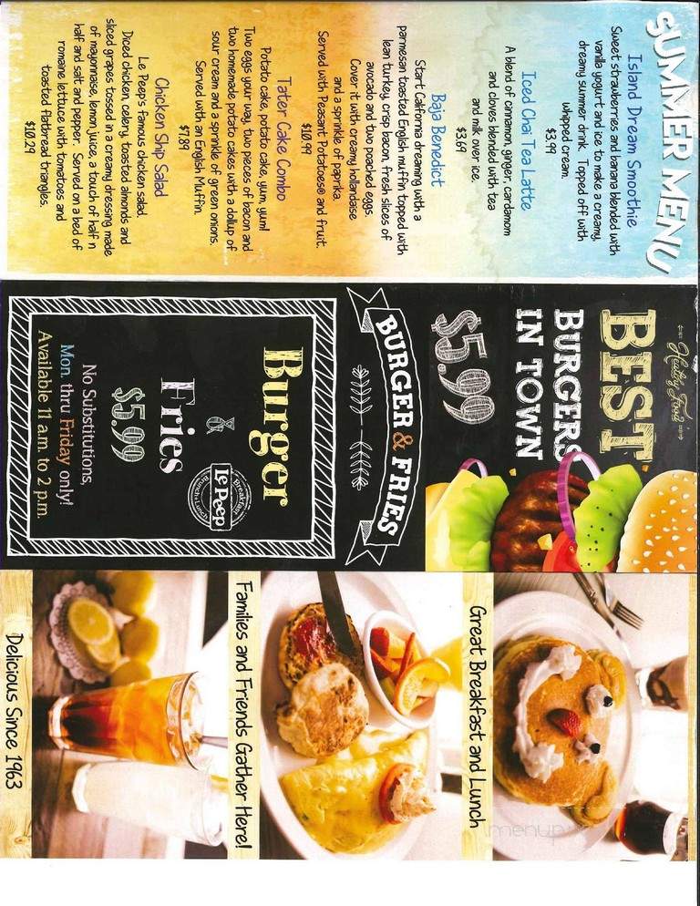 Le Peep Cafe - Columbia, SC menu_pic