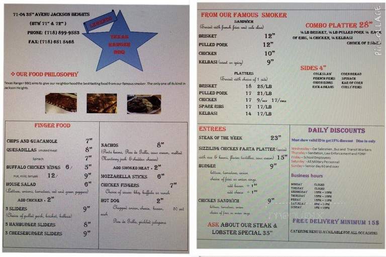 Legends - Jackson Heights, NY menu_pic