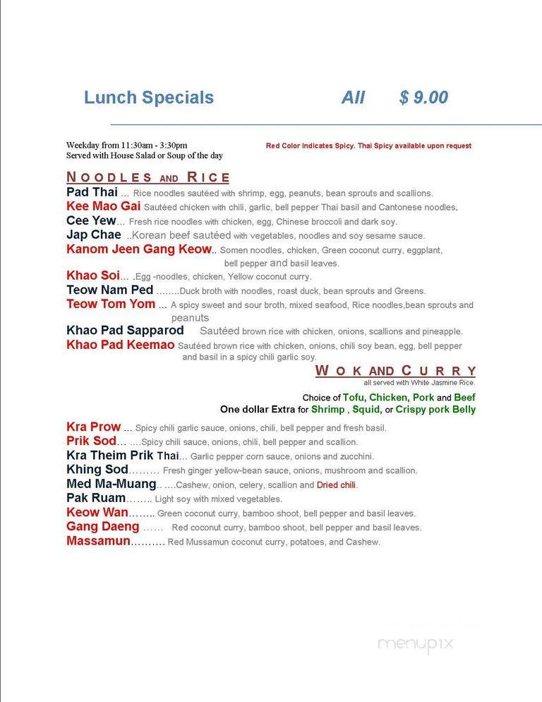 Leng Authentic Thai Asian - Astoria, NY menu_pic