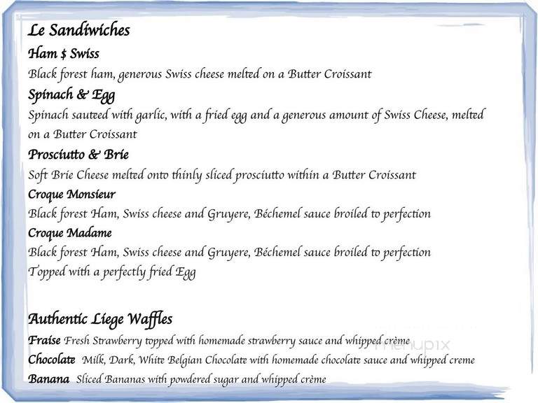 Leonidas Chocolate Cafe - Northbrook, IL menu_pic