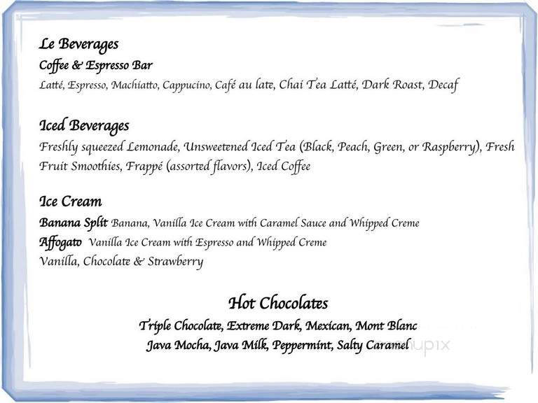 Leonidas Chocolate Cafe - Northbrook, IL menu_pic