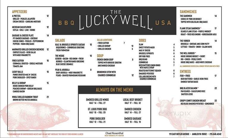 Lucky Well - Ambler, PA menu_pic