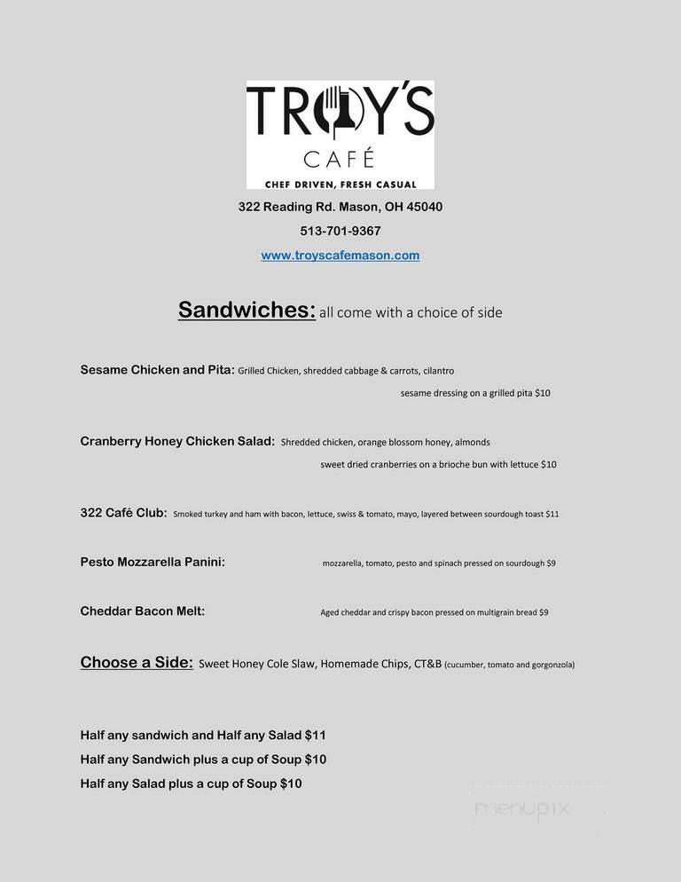 M Cafe and Bistro - West Chester, OH menu_pic