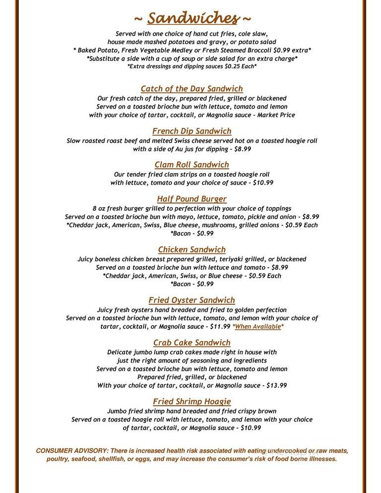 Magnolia Street Seafood & Grill - Arcadia, FL menu_pic