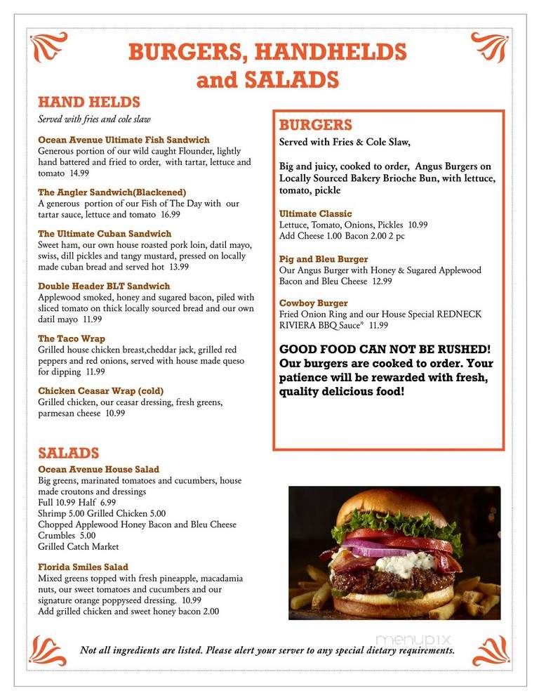 Mardi Gras Sports Bar - St Augustine, FL menu_pic