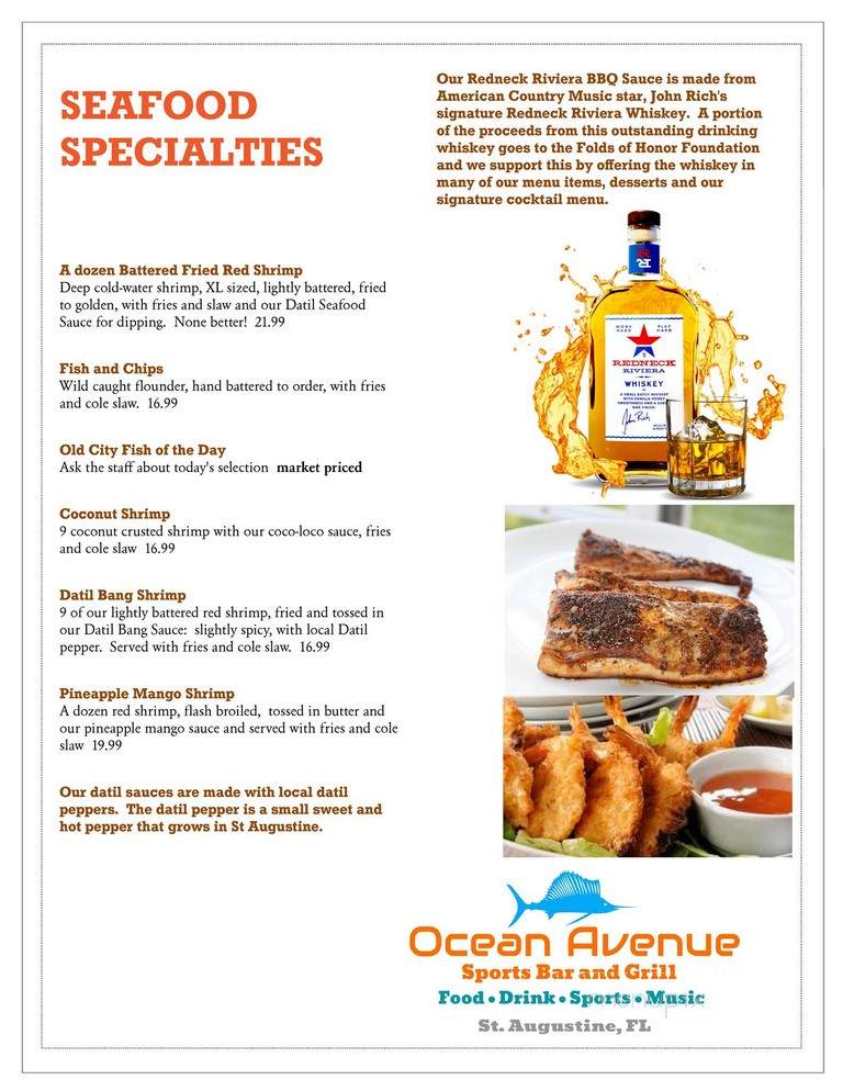 Mardi Gras Sports Bar - St Augustine, FL menu_pic