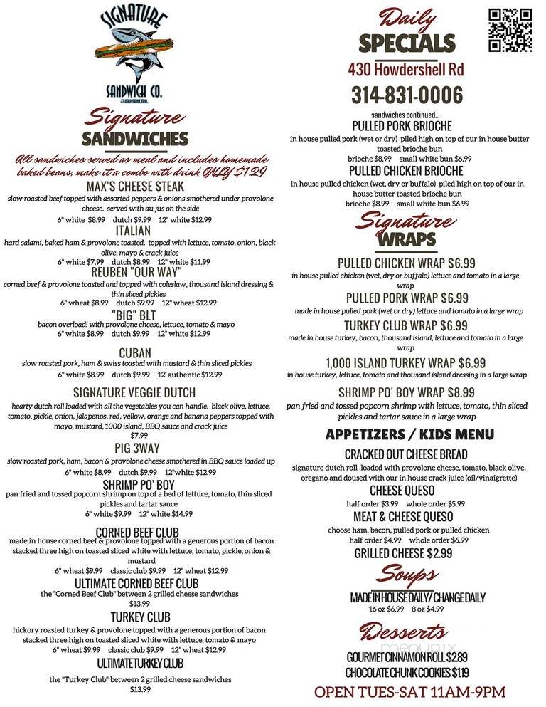 Max's Signature Sandwiches - Florissant, MO menu_pic