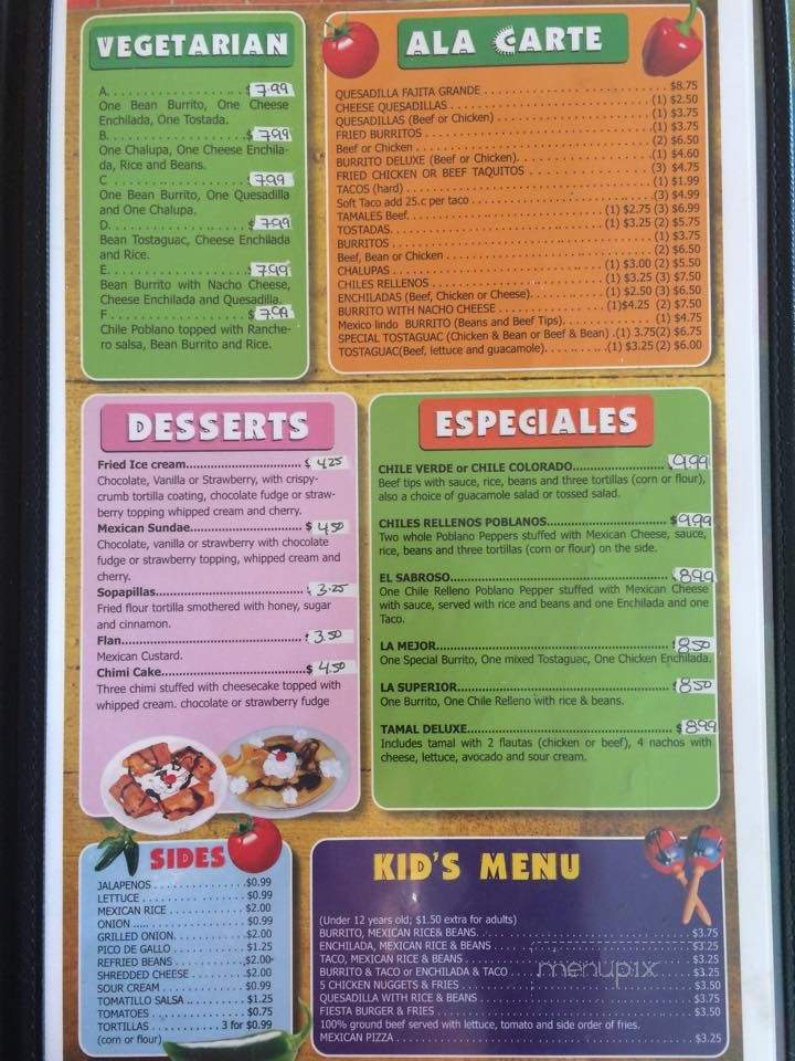 Mexico Lindo - Shelbyville, KY menu_pic
