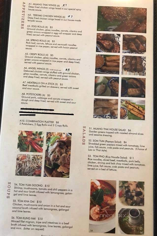 Muang Thai - Eau Claire, WI menu_pic