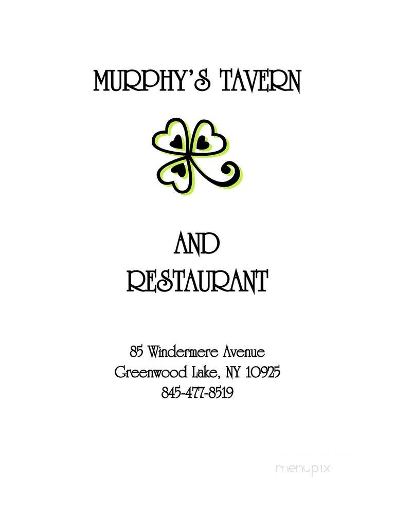 Murphy's Tavern and Restaurant - Greenwood Lake, NY