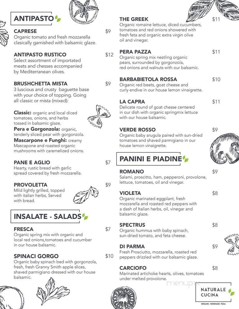Naturale Cucina - Englishtown, NJ menu_pic