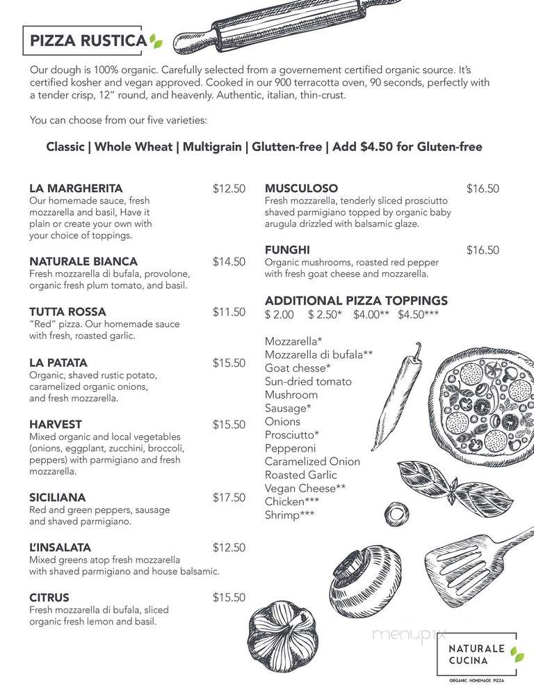 Naturale Cucina - Englishtown, NJ menu_pic