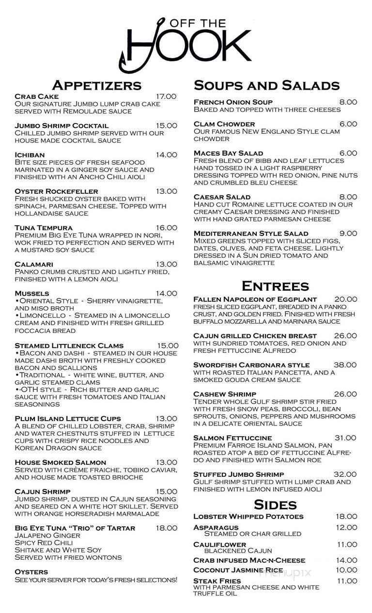 Off The Hook - Warrendale, PA menu_pic