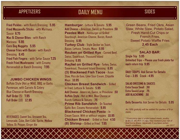 Oliver's - Wadesboro, NC menu_pic
