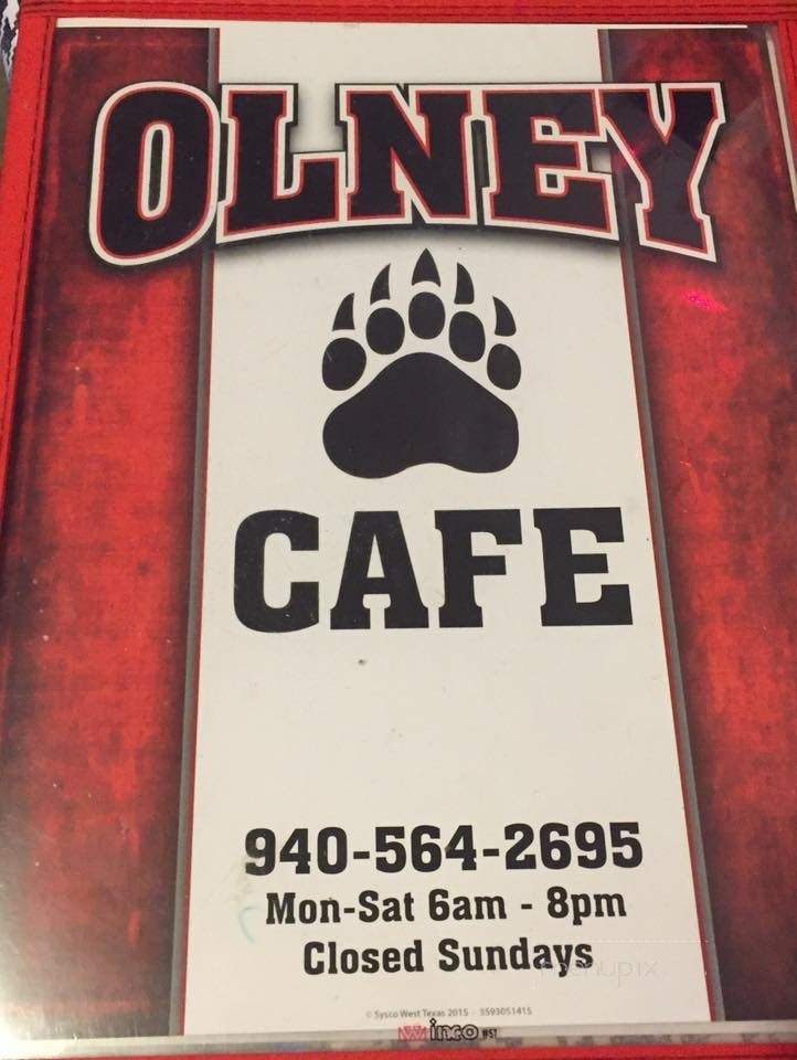 Olney Cafe - Olney, TX menu_pic