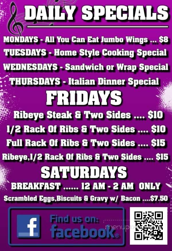 On The Rox - Seymour, IN menu_pic