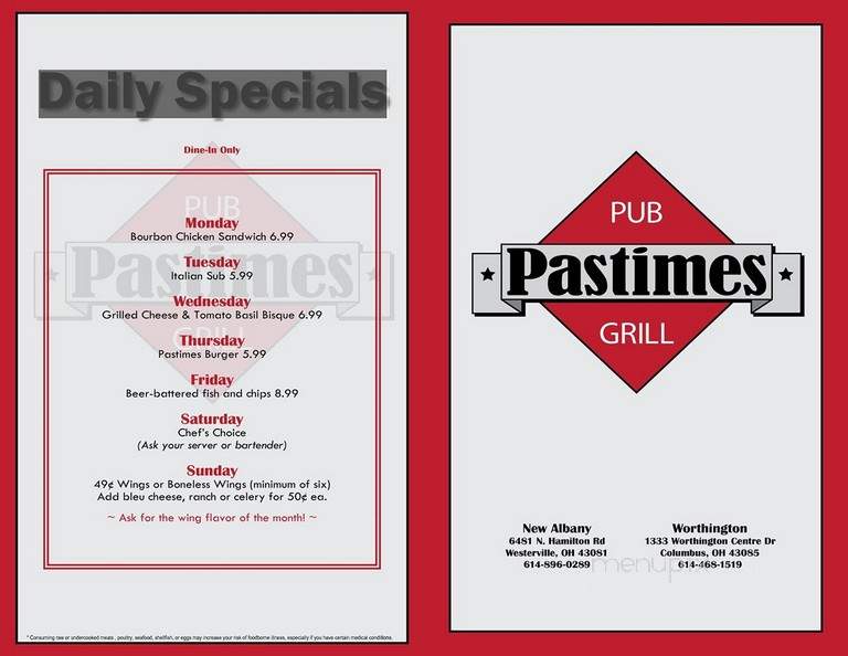 Pastimes Pub and Grill - New Albany - Columbus, OH
