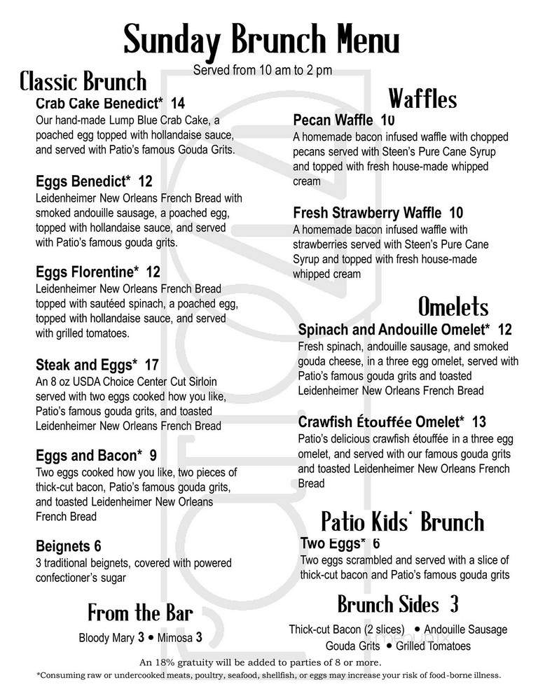 Patio 44 - Hattiesburg, MS menu_pic