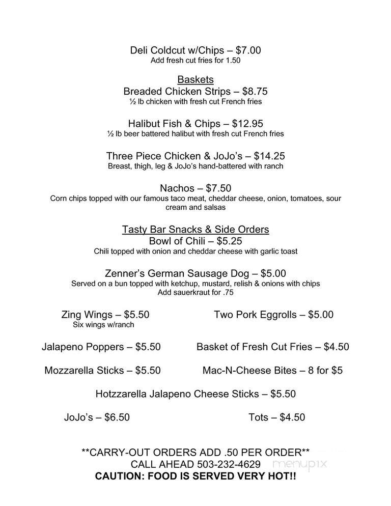 Penguin Pub & Eatery - Portland, OR menu_pic