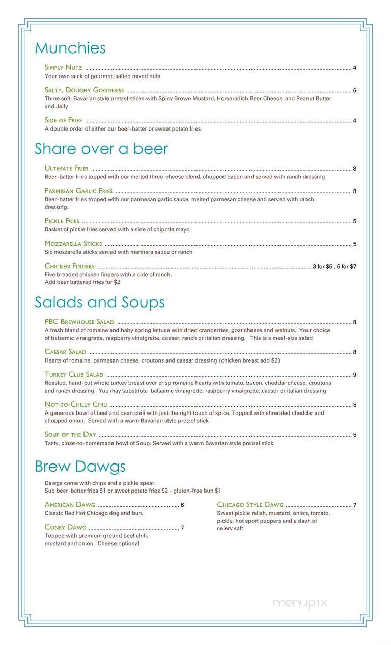 Petoskey Brewing - Petoskey, MI menu_pic