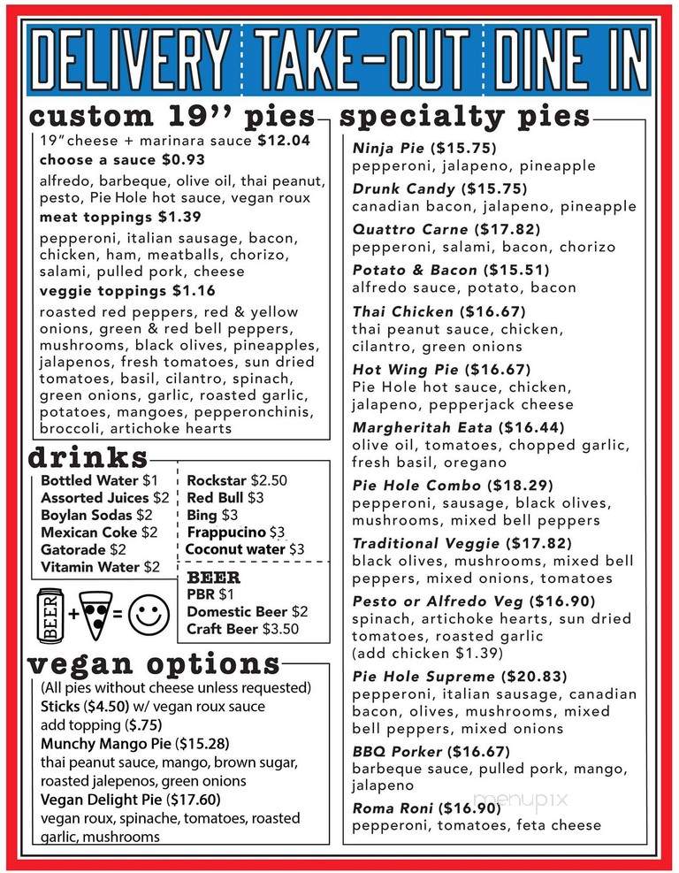 Pie Hole - Denver, CO menu_pic
