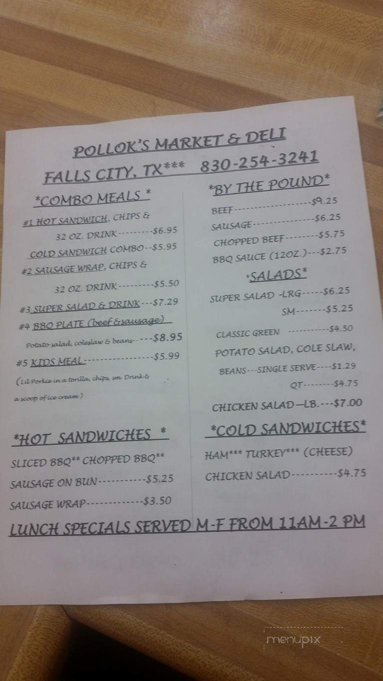 Pollok's Deli - Falls City, TX