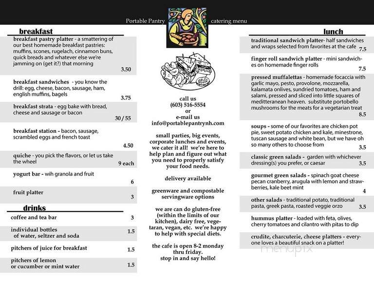 Portable Pantry - Dover, NH menu_pic
