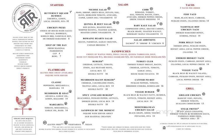 Red Roost Tavern - Cincinnati, OH menu_pic